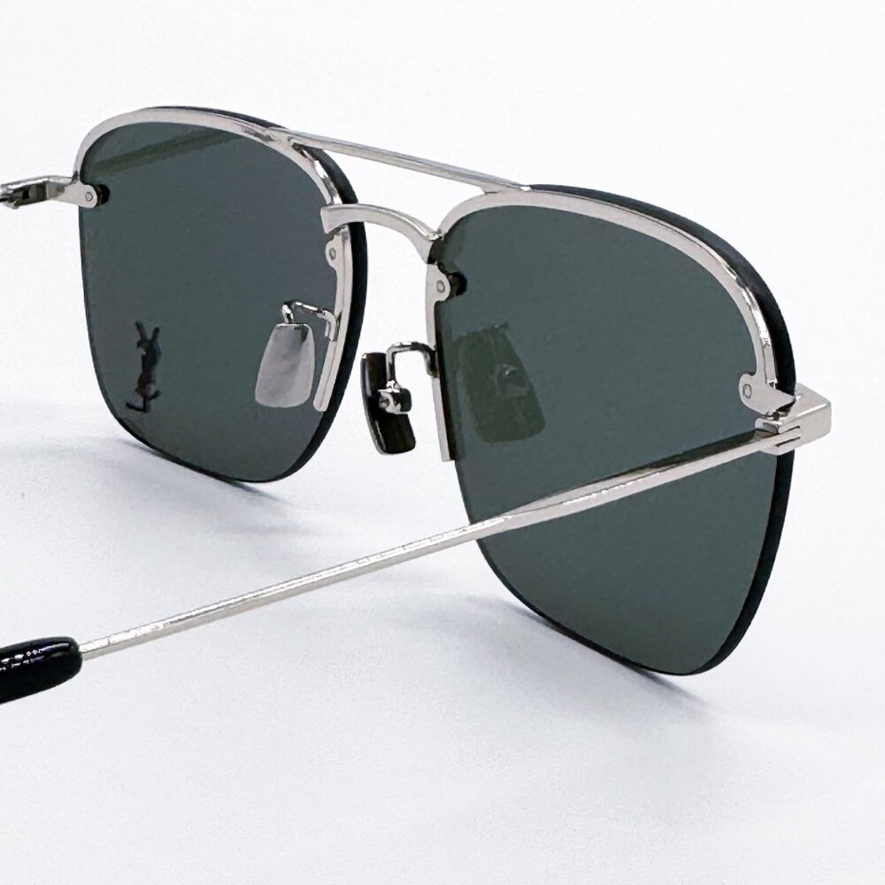NEW SAINT LAURENT SL309 M 002 SUNGLASSES SL309 001 SILVER UNISEX SL309M 002 - Picture 7 of 10